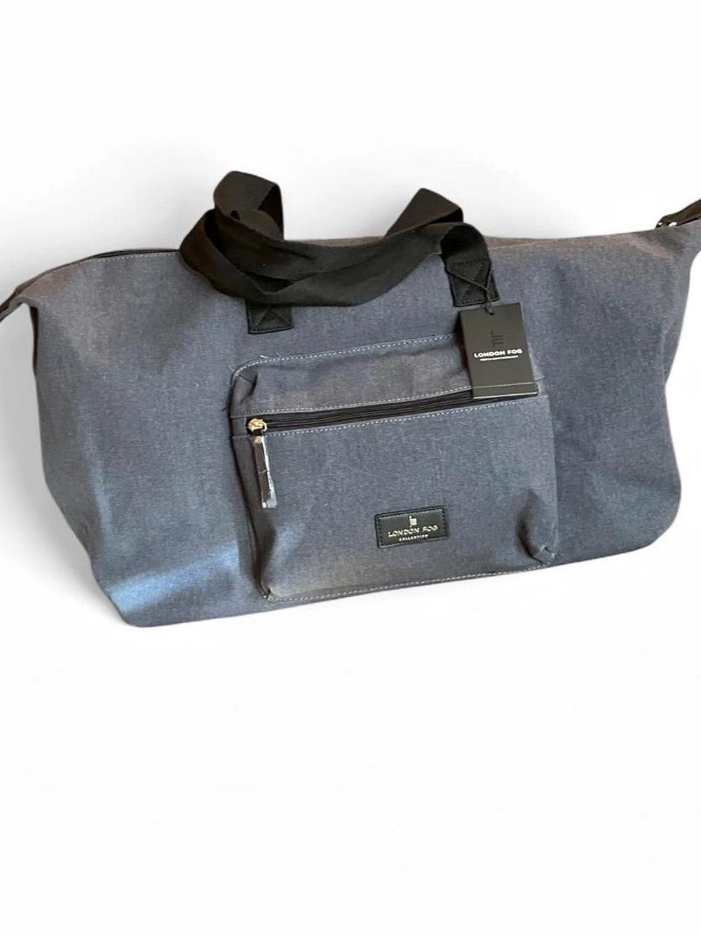 London Fog Canvas Duffel in gray NWT